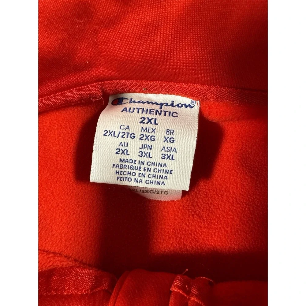 Champion Nebraska Huskers Cornhuskers Men's XXL Red Quarter Zip Pullover Jacket